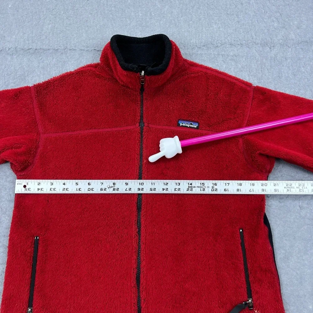 VTG Patagonia R2 Jacket Kids Large 12 Red Full Zip Fleece Pockets‎ Outdoor USA